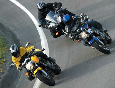 Дорожный тест японских шестисоток 2004,Honda 599, Suzuki SV650 и Yamaha FZ6